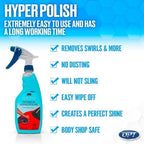 Optimum Hyper Polish - Sprayable Car Polish for Paint Correction, Buffing, Auto Detailing, Non-Staining, Non-Dusting, No Fillers, Body Shop Safe, Safe On Paint and Plastic Trim (17 oz.)