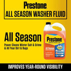 Prestone AS658 Deluxe 2-in-1 Windshield Washer Fluid, 1 Gallon, Pack of 6