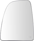 TRQ Driver Side Upper Mirror Glass Heated Clear Compatible with 2014-2023 Ram ProMaster 1500 2500 3500 CH1324195