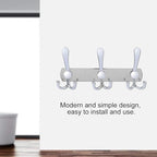 Stainless Steel Wall Hooks for Clothes, Multifunctional Towel Hat Rack Organizer, Wall Mounted Coat Rack Durable Hangers for 