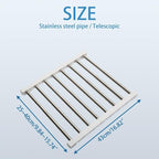 Hershii Extendable Closet Shelf Wardrobe Rail Metal Hanging Rod Storage Rack Expanding Clothes Divider Separator Organizer fo