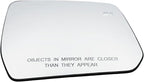 Right Passenger Side Heated Mirror Glass with Blind Spot Detection Compatible with 2017-2023 GMC Acadia, 2018-2023 Chevrolet Traverse, Replacement Without Auto-Dimming