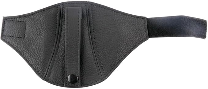 1X Genuine Leather Bucket Seat Belt Guide Seatbelt Holder Protector for Bride RECARO 【Black Leather/Black Stitching】