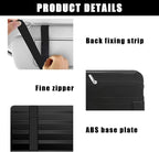 Car Sun Visor Organizer, Soft Leather Surface Eyeglasses Note Card Holder Car Storage Bag, Scratch-Resistant Waterproof Auto Sunshade Organizer Bag, Car Accessories (Black)