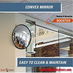 18" Outdoor Acrylic Round Convex Mirror, Security Mirror for Retail Stores, Warehouses, Driveways, and Parking Lots, Acrylic Mirror for Blind Spots and High-Traffic Areas
