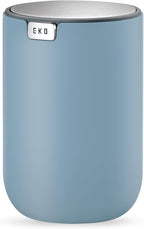 EKO Fandy 0.4 Gal/1.5L Mini Tabletop Trash Bin with Swing-Lid, Desktop Trash Can for Bathroom Countertop, Vanity, Coffee or Office, Small Garbage Bin (Blue)
