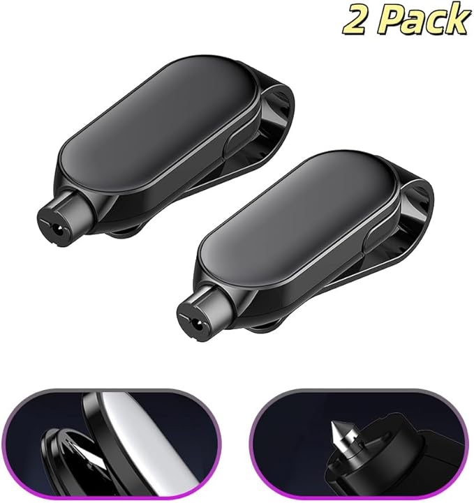 2 Pack Window Breaker Seatbelt Cutter for All Cars, Safe Hammer Glass Breaker Under Water, 2 in 1 Emergency car Escape Tool, 
