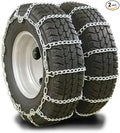Mytee Products (Set of 2) 24.5" Twist Link Dual Snow Tire Chains for Semi Trucks - Emergency Tire Traction Grip - Snow Blower