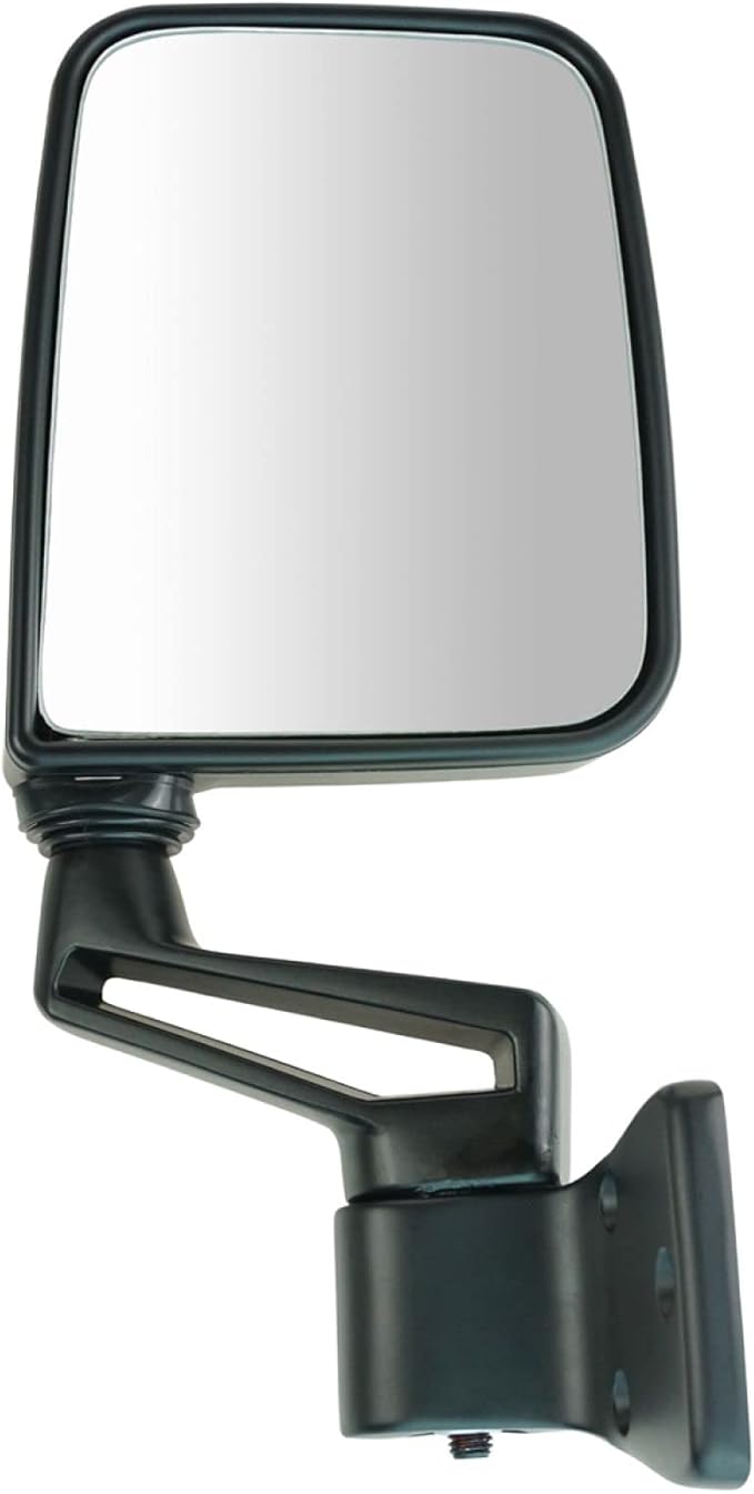 TRQ 2 Piece Driver and Passenger Side Mirror Assembly Set Manual Folding Manual Adjustment Non-Heated No Memory Black Compati