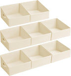 DIMJ Closet Storage Bins 8 Pack - Fabric Trapezoid Closet Organizer Bin, Foldable Storage Baskets for Shelves, Closet Shelf O