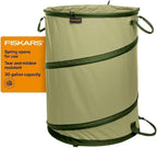Fiskars Kangaroo Collapsible Spring Up Garden Bag for Yard Waste, Grass, Branches & Weeds, Tear & Mildew Resistant Vinyl-Coat