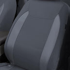 Flying Banner car seat Covers Protects Water Proof Faux Leather Carbon Fiber Front and Rear Bench Split 40/60 50/50 60/40(Gra