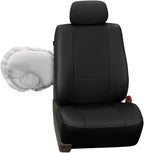 FH Group Three Row Car Seat Covers Deluxe Leatherette with 8 Seater, Airbag Compatible and Rear Split - Universal Fit for Car