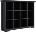 OSCHF Cube Storage Bookcase with Base - Wooden 3 Tiers Floor Standing Open Shelf Cabinet for Home and Office, 12-Cube Lattice
