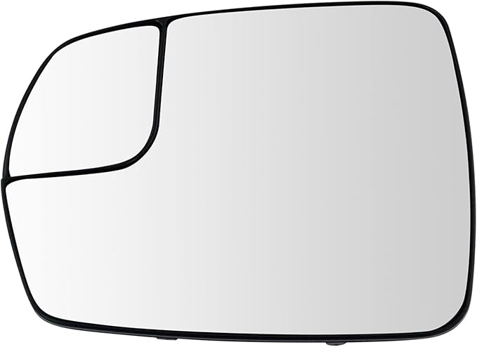 TRQ Driver Side Mirror Glass with Backing Plate Spotter Compatible with 2015-2018 Ford Edge FO1324223 FT4Z17K707G