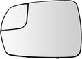 TRQ Driver Side Mirror Glass with Backing Plate Spotter Compatible with 2015-2018 Ford Edge FO1324223 FT4Z17K707G