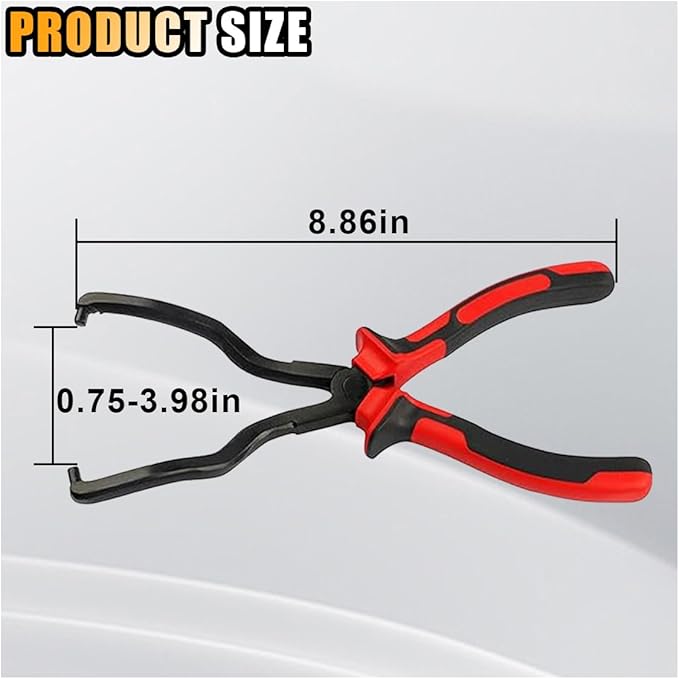 smilfuy Fuel Line Plier, Quick Disconnect Release Removal Tool, Petrol Hose Pipe Clamp Clip with Handle, Universal Fuel Line 