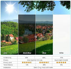 One Way Privacy Window Film Sun Blocking, Heat Blocking Window Tint for Home See Out But Not in, Static Cling & Anti UV, Black-Silver,17.5 Inch x 118 Inch