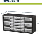 Akro-Mils 26-Drawer Plastic Drawer Storage Cabinet for Garage Organization, Bead Organizer, Building Bricks Storage, Teacher 