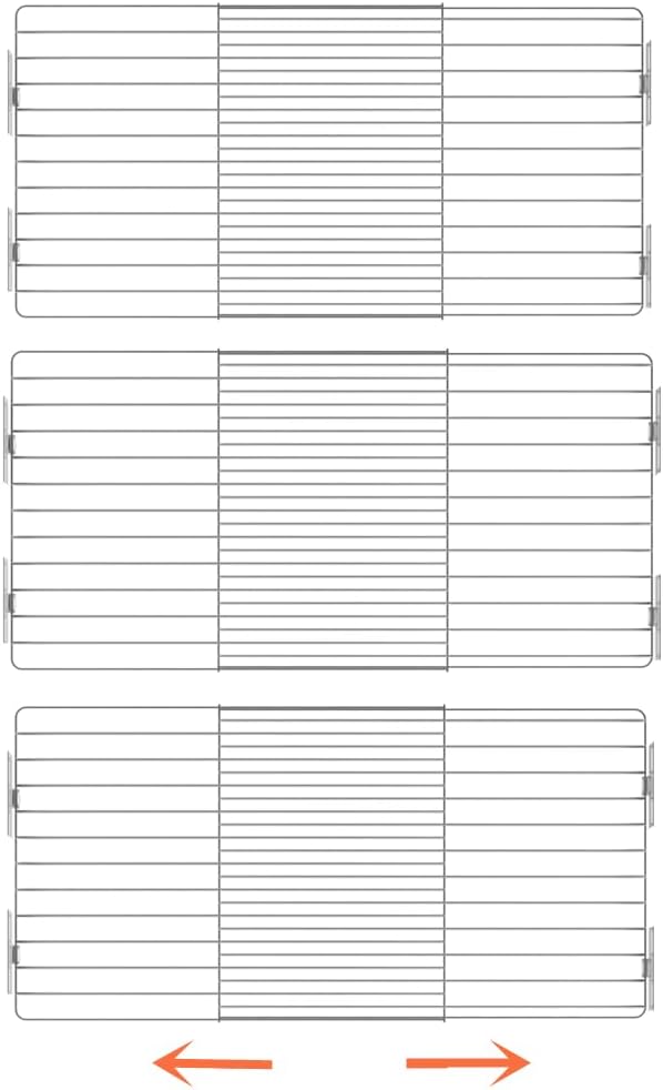 Slideep Expandable Closet Wire Shelves Stainless Steel, Heavy Duty Tension Shelf Cabinet Organizer, Strong Adhesive Closet Di