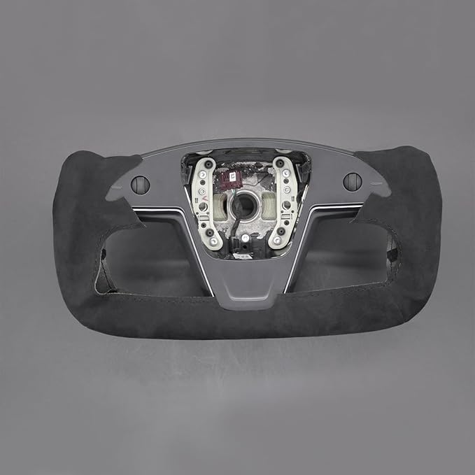 MEWANT Hand Stitched Tesla Model S Yoke Steering Wheel Cover Wrap for Tesla Model S 2021-2023 / Model X 2021-2023 Tesla Yoke Steering Wheel Accessories
