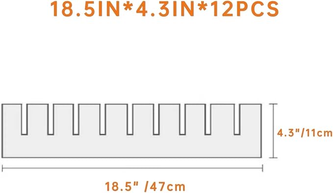 12Pcs Drawer Dividers,18.5"x4.3", Thick, DIY Drawer Separators, Large Adjustable Dresser Drawer Organizer for Clothes, Bedroo