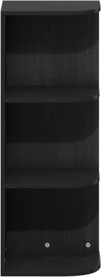 Furinno PASIR Book Shelf, 3-Tier Corner Bookshelf with Open Shelf, Standing Bookcase, 9.3 x 12 x 31.5 for Organization and St