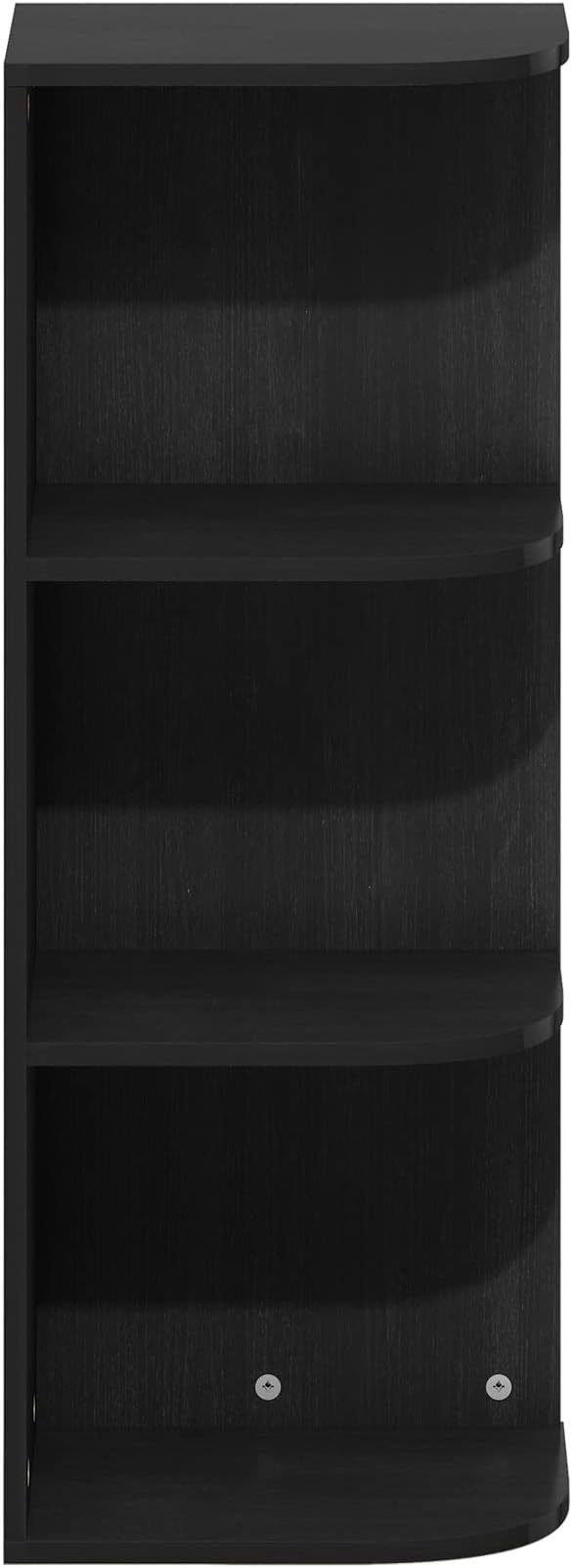Furinno PASIR Book Shelf, 3-Tier Corner Bookshelf with Open Shelf, Standing Bookcase, 9.3 x 12 x 31.5 for Organization and St