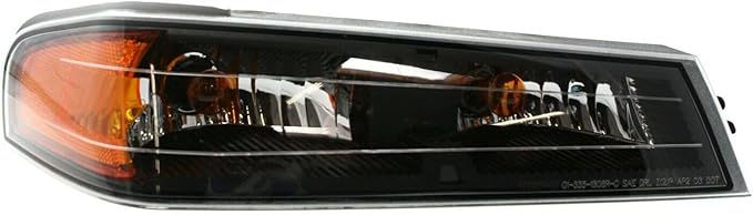 4pcs Headlight Left Right Side Plastic Lens Corner Light Clear & Amber Corner Light Color/Finish Clear Lens Black Interior He