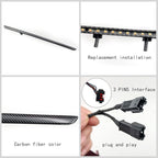 Car Interior Door LED Lighting Ambient Light Trim Strip Accessories for BMW 3 Series F30 F31 320i 328i 330i 335i 340i Door Two-Color Atmosphere Lamp Replacement Cover (Carbon Fiber Color)