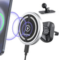 OHLPRO for MagSafe Car Mount Charger iPhone Wireless Car Charger, Stick on Dashboard Magnetic Phone Holder Mount for iPhone 17 Pro Max 16 15 14 Series, 15W Fast Charging, Aluminum Shell