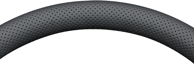 MEWANT Hand Stitch Steering Wheel Cover for Chevy Silverado 1500 Avalanche Real Leather Embossed Athsuede Steering Wrap