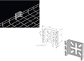 Kable Kontrol Spider Bracket – Wall Support Brackets - Wire Mesh Tray Cable Management Rack Cable Basket, Zinc Plated Steel N