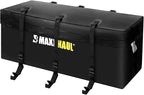 MaxxHaul 70209 Soft Shell Cargo Carrier Bag for Hitch Mount Cargo Rack - Heavy Duty and Water Resistant 47 inch 20 inch x 20 inch Black with Tie Down Straps