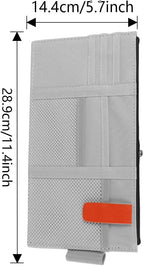 Unifizz Car Sun Visor Organizer, Auto Travel Registration and Document Holder, Vehicle Visor Multi-Pocket Storage Pouch with Net Zipper, Automotive Interior Accessories for Car, Truck, SUV (Gray)