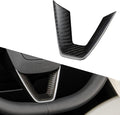 JSWAN Carbon Fiber Steering Wheel Panel Cover Fit for Tesla Refreshed Model 3 Highland Performance (2024+) Model Y Juniper (2025+) Steering Wheel Frame Trim Cover Accessories (Matte Twill Weave)
