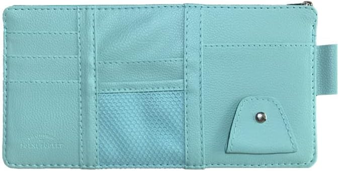JEYODA Car Sun Visor Organizer Auto Car Visor Pocket and Interior Accessories Car Storage Organizer with Multi-Pocket Net Zippers (Style 1-Blue)