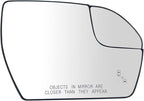 TRQ Passenger Side Mirror Glass Heated Blind Spot Spotter Compatible with 2018 Ford Expedition 2018 Lincoln Navigator