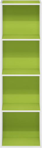 Furinno PASIR Book Shelf, 4-Tier Modern Bookshelf, Open Shelves Bookcase 9 x 12 x 42, Easy Assembly, for Living Room, Bedroom