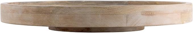 Santa Barbara Design Studio Mango Wood Lazy Susan for Table Top Turntable Charcuterie Board Serving Tray, 15.75" D x 2" H, Bl