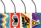 R. Nichols Ski Vacation Life Luggage Tag Set - Sturdy Waterproof Plastic Travel Labels for Baggage, Suitcases, Backpacks, and