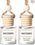 Nag Champa Car Air Freshener – Hanging Essential Oil Diffuser for Car, Closet, or Sacred Space – Long-Lasting Natural Aroma, 