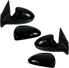 TRQ 2 Piece Driver and Passenger Side Mirror Assembly Set Electric Adjustment Heated No Memory Black Compatible with 2011-201