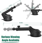 Car Dashboard Tablet Mount for 4-13" iPad Phone, Cuxwill Dash Windshield Tablet Telescopic Holder with Strong Suction Cup for iPad Pro 12.9 10.5 9.7, iPad Air Mini, Samsung Tab, Kindle Fire HD, iPhone