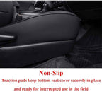 EKR Tacoma Front Car Seat Covers for Toyota Tacoma 2012 2013 2014 2015 (Regular Seats) Custom Leather Truck Seat Cover - Fron
