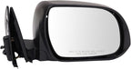 TRQ 2 Piece Driver and Passenger Side Mirror Assembly Set Electric Adjustment Non-Heated No Memory Black Compatible with 2008