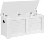 VASAGLE Storage Chest, Storage Bench with 2 Safety Hinges, Farmhouse Style, 15.7 x 39.4 x 18.1 Inches, for Entryway, Bedroom,