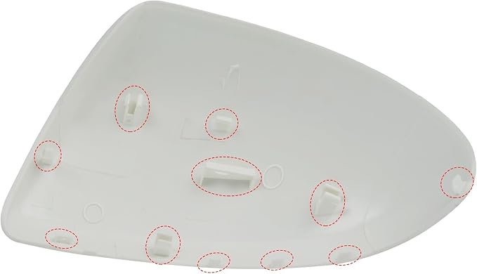 Compatible with Mazda 2 /Mazda 3 2010-2013 Right Passenger Side Mirror Cap Cover, Door Rearview Right Side Mirror Cover Replacement for Mazda, Silver