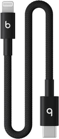Beats USB-C to Lightning Woven Short Cable Fast Charging Durable/Tangle-Free Compatible Charger for Apple Devices w Lightning