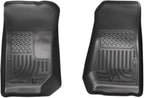 Husky Liners Weatherbeater Floor Mats | Fits 2007-2013 Jeep Wrangler JK | Front Row, 2-pc Black - 18021